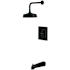 Kingston Brass Revival Tub and Shower Trim Package with 1.8 GPM Single Function Shower Head Matte Black