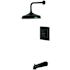 Kingston Brass Tub and Shower Trim Package with 1.8 GPM Single Function Shower Head Matte Black