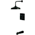 Kingston Brass Tub and Shower Trim Package with 1.8 GPM Single Function Shower Head Matte Black