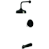 Kingston Brass Manhattan Tub and Shower Trim Package with 1.8 GPM Single Function Shower Head Matte Black