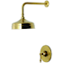 Kingston Brass Restoration Shower Only Trim Package with 1.8 GPM Single Function Shower Head Brushed Brass