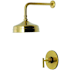 Kingston Brass Manhattan Shower Only Trim Package with 1.8 GPM Single Function Shower Head Brushed Brass