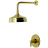 Kingston Brass NuvoFusion Shower Only Trim Package with 1.8 GPM Single Function Shower Head Brushed Brass