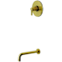 Kingston Brass NuvoFusion 10-13/16" Tub Spout with Pressure-Balanced Valve Trim and Lever Handle Brushed Brass