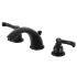 Kingston Brass Royale 1.2 GPM Widespread Bathroom Faucet with Pop-Up Drain Assembly Matte Black