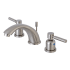Kingston Brass Concord 1.2 GPM Widespread Bathroom Faucet with Pop-Up Drain Assembly Brushed Nickel
