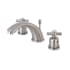 Kingston Brass Millennium 1.2 GPM Widespread Bathroom Faucet with Pop-Up Drain Assembly Brushed Nickel