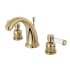 Kingston Brass Paris 1.2 GPM Widespread Bathroom Faucet with Pop-Up Drain Assembly Polished Brass