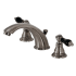 Kingston Brass Duchess 1.2 GPM Widespread Bathroom Faucet with Pop-Up Drain Assembly Black Stainless