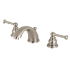 Kingston Brass Naples 1.2 GPM Widespread Bathroom Faucet with Pop-Up Drain Assembly Brushed Nickel