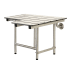 Kingston Brass 28"x21" Wall Mount Folded Shower Seat with Floor Support Brushed Stainless Steel
