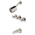 Kingston Brass Millennium Tub and Shower Trim Package with 1.8 GPM Multi Function Shower Head Polished Nickel