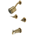 Kingston Brass Centurion Tub and Shower Trim Package with 1.8 GPM Multi Function Shower Head Antique Brass