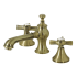 Kingston Brass Millennium 1.2 GPM Widespread Bathroom Faucet with Pop-Up Drain Assembly Antique Brass