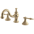 Kingston Brass Naples 1.2 GPM Widespread Bathroom Faucet with Pop-Up Drain Assembly Polished Brass