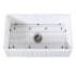Kingston Brass Arcticstone 30" Farmhouse Single Basin Stainless Steel and Stone Composite Kitchen Sink with Basin Rack and Basket Strainer Matte White / Brushed Stainless Steel