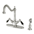 Kingston Brass Duchess 1.8 GPM Single Hole Kitchen Faucet - Includes Side Spray Brushed Nickel