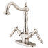 Kingston Brass Heritage 1.2 GPM Vessel Single Hole Bathroom Faucet Brushed Nickel