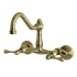 Kingston Brass Vintage 1.8 GPM Widespread Bridge Kitchen Faucet - Includes Escutcheon Antique Brass
