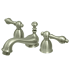 Kingston Brass Restoration 1.2 GPM Mini-Widespread Bathroom Faucet with Pop-Up Drain Assembly Brushed Nickel