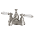 Kingston Brass Wilshire 1.2 GPM Centerset Bathroom Faucet with Pop-Up Drain Assembly Brushed Nickel
