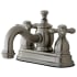Kingston Brass English Country 1.2 GPM Centerset Bathroom Faucet with Pop-Up Drain Assembly Brushed Nickel