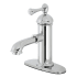 Kingston Brass Paris 1.2 GPM Single Hole Bathroom Faucet with Pop-Up Drain Assembly Polished Chrome