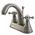 Kingston Brass English Vintage 1.2 GPM Centerset Bathroom Faucet with Pop-Up Drain Assembly Brushed Nickel