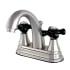 Kingston Brass Duchess 1.2 GPM Centerset Bathroom Faucet with Pop-Up Drain Assembly Brushed Nickel