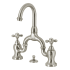 Kingston Brass English Country 1.2 GPM Bridge Bathroom Faucet with Pop-Up Drain Assembly Brushed Nickel