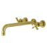 Kingston Brass Millennium Wall Mounted Tub Filler Brushed Brass