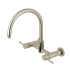 Kingston Brass Concord 1.8 GPM Widespread Bridge Kitchen Faucet - Includes Escutcheon Brushed Nickel