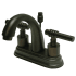 Kingston Brass Milano 1.2 GPM Centerset Bathroom Faucet with Pop-Up Drain Assembly Oil Rubbed Bronze