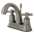 Kingston Brass Millennium 1.2 GPM Centerset Bathroom Faucet with Pop-Up Drain Assembly Brushed Nickel