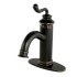 Kingston Brass Royale 1.2 GPM Single Hole Bathroom Faucet with Pop-Up Drain Assembly Naples Bronze