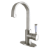Kingston Brass Paris 1.2 GPM Single Hole Bathroom Faucet with Pop-Up Drain Assembly Brushed Nickel