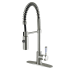 Kingston Brass Paris 1.8 GPM Single Hole Pre-Rinse Pull Down Kitchen Faucet Brushed Nickel