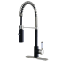 Kingston Brass Paris 1.8 GPM Single Hole Pre-Rinse Pull Down Kitchen Faucet Matte Black / Brushed Nickel