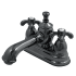Kingston Brass Water Onyx 1.2 GPM Centerset Bathroom Faucet with Pop-Up Drain Assembly Black Nickel