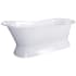 Kingston Brass Aqua Eden 67" Free Standing Cast Iron Tub with 7" Faucet Drillings White