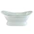 Kingston Brass Aqua Eden 72-1/16" Free Standing Cast Iron Soaker Bathtub with Center Drain White