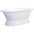 Kingston Brass Aqua Eden 60" Free Standing Cast Iron Tub White