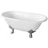 Kingston Brass Aqua Eden 60" Clawfoot Cast Iron Tub White / Polished Chrome