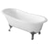 Kingston Brass Aqua Eden 67" Clawfoot Cast Iron Tub White / Polished Chrome