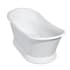 Kingston Brass Arcticstone 67" Pedestal Solid Surface Soaking Tub with Center Drain, Drain Assembly, and Overflow Glossy White / Matte White