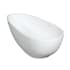 Kingston Brass Arcticstone 67" Free Standing Solid Surface Soaking Tub with Center Drain, Drain Assembly, and Overflow Glossy White / Matte White