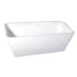 Kingston Brass Aqua Eden 59" Free Standing Engineered Stone Soaking Tub with Center Drain, Drain Assembly, and Overflow Matte White