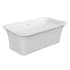 Kingston Brass Arcticstone 67" Free Standing Solid Surface Soaking Tub with Center Drain, Drain Assembly, and Overflow Matte White