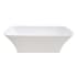 Kingston Brass Arcticstone 67" Free Standing Solid Surface Soaking Tub with Center Drain Assembly and Overflow Matte White