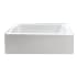 Kingston Brass Oriel 60" Three Wall Alcove Acrylic Soaking Tub with Left Drain, and Overflow White